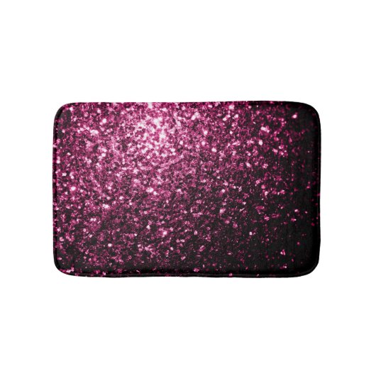Donkere roze vlek met glanzend glitter badmat (Voorkant)
