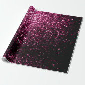 Donkere roze vlek met glanzend glitter cadeaupapier (Uitgerold)