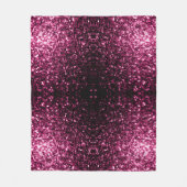 Donkere roze vlek met glanzend glitter fleece deken (Voorkant)