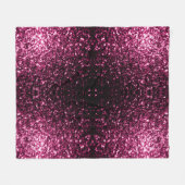 Donkere roze vlek met glanzend glitter fleece deken (Voorkant (Horizontaal))