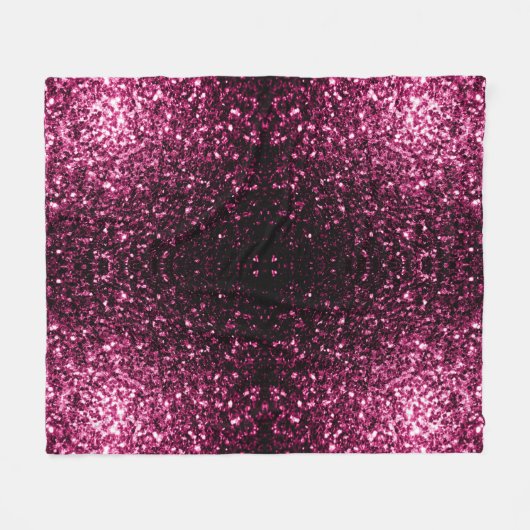 Donkere roze vlek met glanzend glitter fleece deken (Voorkant (Horizontaal))