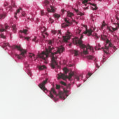 Donkere roze vlek met glanzend glitter fleece deken (Hoek)
