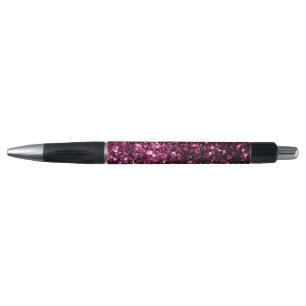 Donkere roze vlek met glanzend glitter pen