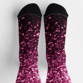 Donkere roze vlek met glanzend glitter sokken (Top)
