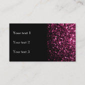 Donkere roze vlek met glanzend glitter sparkles en visitekaartje (Voorkant)