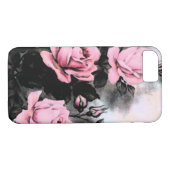 donkere Rozen Case-Mate iPhone Case (Achterkant (Horizontaal))
