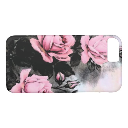  donkere Rozen Case-Mate iPhone Case (Achterkant (Horizontaal))