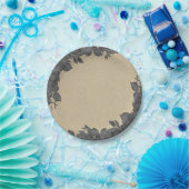 donkere Rozen en kraftweddenschappen Papieren Bordje (Feest)