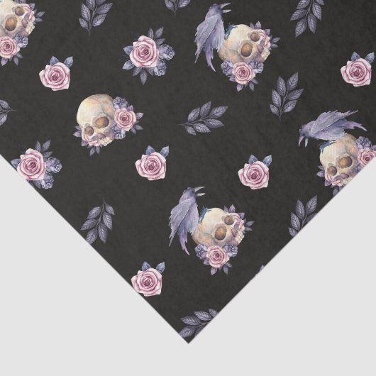 Donkere Rozen, geweven Skulls Halloween-weefselpap Tissuepapier (Detail)