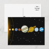 Donkere ruimte met kleurrijke planeten Fantasy Briefkaart (Voorkant / Achterkant)