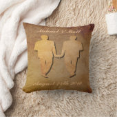 Donkere Rustic Pillow Custom Gay Wedding Gift for Kussen (Deken)