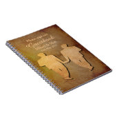 Donkere Rustic  Texture Gay Wedding Guestbook Notitieboek (Rechterzijde)