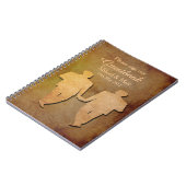 Donkere Rustic  Texture Gay Wedding Guestbook Notitieboek (Linkerzijde)