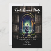 Donkere rustieke Boekenplanken Achtergrond Kaart (Voorkant)