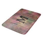 Donkere rustieke Cranberry en Sage Boho Patroon Badmat (Gekanteld)