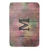 Donkere rustieke Cranberry en Sage Boho Patroon Badmat (Voorkant Verticaal)