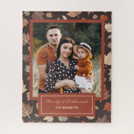 Donkere Rustieke Herfst Familie Foto Aandenken Legpuzzel
