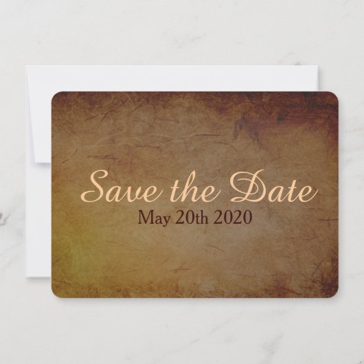 Donkere Rustieke Opslagkaart Huwelijksaankondiging Save The Date (Achterkant)