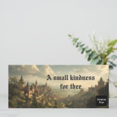 Donkere Rustieke Vintage Middeleeuwse Cadeaubon Save The Date (Staand voorkant)