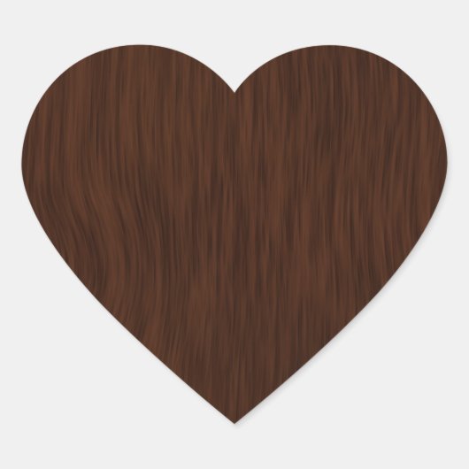 Donkere ruw hout Achtergrond Hart Sticker (Voorkant)