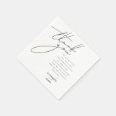 Donkere Sage Eenvoudige Minimalistische Bruiloft D Servet (Hoek)