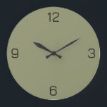 Donkere Sage Green 91946E Kleur - Optie om naam to Grote Klok<br><div class="desc">Voeg een naam, initialen of wat tekst toe, of houd de kleur alleen. Kleurcoördinaten met andere items in de winkel op basis van de naam en de HEX-code (zescijferige hex-triplet). Gebruik deze code om andere items te mixen, te matchen en aan te passen om mee te gaan, of om toe...</div>