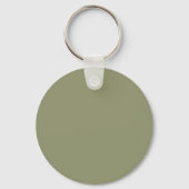 Donkere Sage Green 91946E Kleur - Optie om naam to Sleutelhanger (Achterkant)