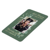 Donkere Sage Green Botanical Afstuderen Keepomwill Magneet (Linkerzijde)