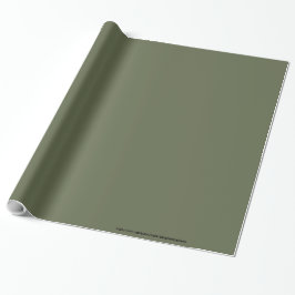 Donkere Sage Groene Elegante Neutrale Stevige Diep Cadeaupapier