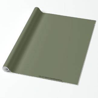 Donkere Sage Groene Elegante Neutrale Stevige Diep Cadeaupapier