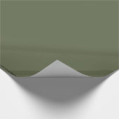 Donkere Sage Groene Elegante Neutrale Stevige Diep Cadeaupapier (Hoek)