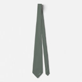 Donkere Salie Moderne Initialen Minimalistische Mo Stropdas (Voorkant)