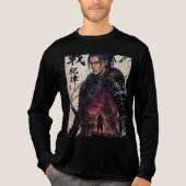 Donkere Samurai Fantasy Krijger Grafische T-Shirt (Voorkant volledig)