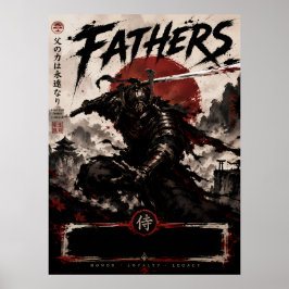 Donkere Samurai Vaders Kunst Poster