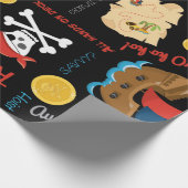 Donkere schatteiland Pirate Wrapping Paper Cadeaupapier (Hoek)