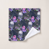 Donkere schedel Cottagecore Bad Handdoek (Wasdoekje)