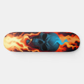 Donkere schedel dood vuur 3 persoonlijk skateboard (Horizontaal)