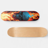 Donkere schedel dood vuur 3 persoonlijk skateboard (Horizontaal)