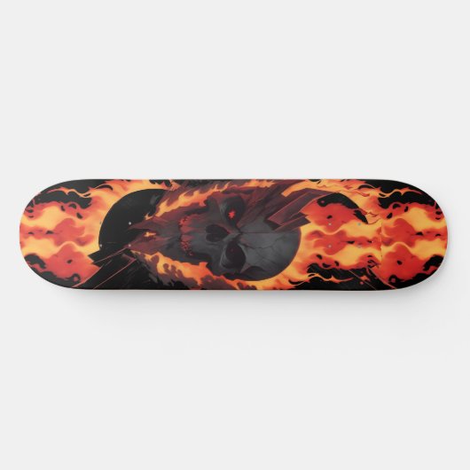 Donkere schedel dood vuur 5 Origineel Persoonlijk Skateboard (Horizontaal)
