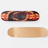 Donkere schedel dood vuur 5 Origineel Persoonlijk Skateboard (Horizontaal)
