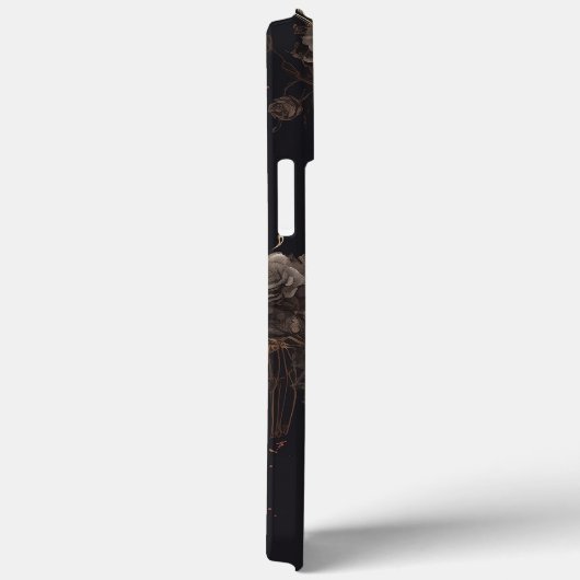 Donkere schedel en bloemenontwerp Case-Mate iPhone case (Achterkant / Rechts)