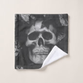 Donkere schedel handdoek set (Wasdoekje)