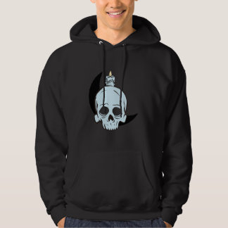 Donkere Schedel & Kaars Ontwerp | Horror Kunstprin Hoodie