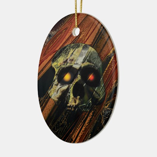 Donkere schedel keramisch ornament (Links)