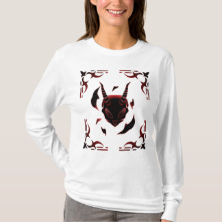 donkere schedel t-shirt