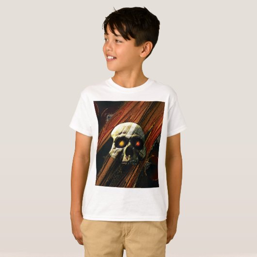 Donkere schedel t-shirt (Voorkant volledig)