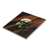 Donkere schedel tegeltje (Zijkant)