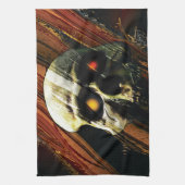 Donkere schedel theedoek (Verticaal)