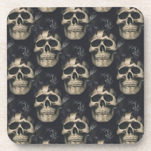 Donkere schedels bier onderzetter (Voorkant)