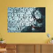 Donkere scheerminstallijn (glans) canvas afdruk (Insitu (Woonkamer))